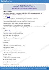 Đề thi học kì 1 Tiếng Anh 12 iLearn Smart World - Đề số 3